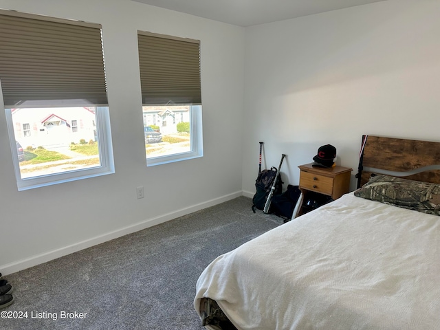 view of carpeted bedroom