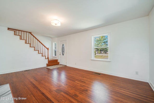 interior space featuring wood-type flooring