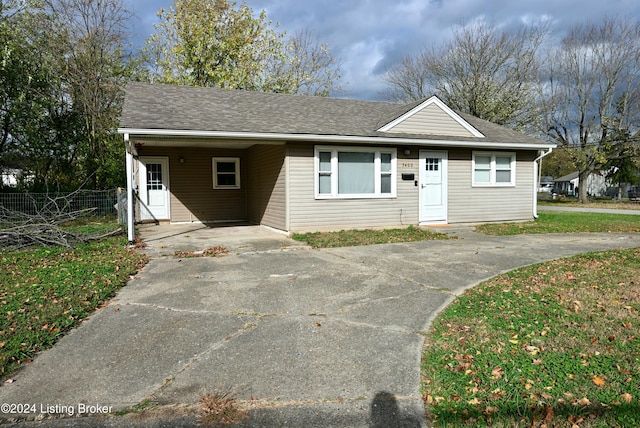 view of ranch-style home