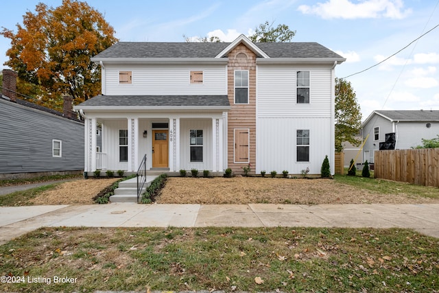 view of front of home featuring a porch