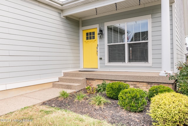 view of doorway to property