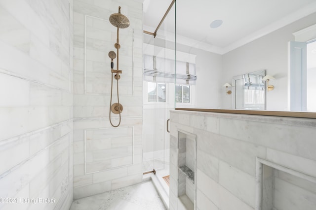 bathroom with an enclosed shower