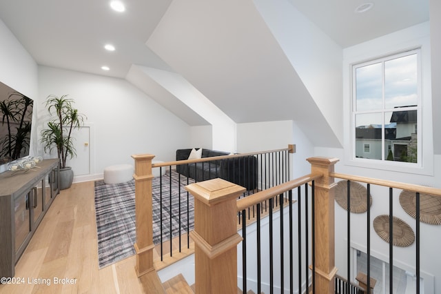 hall featuring light wood-type flooring