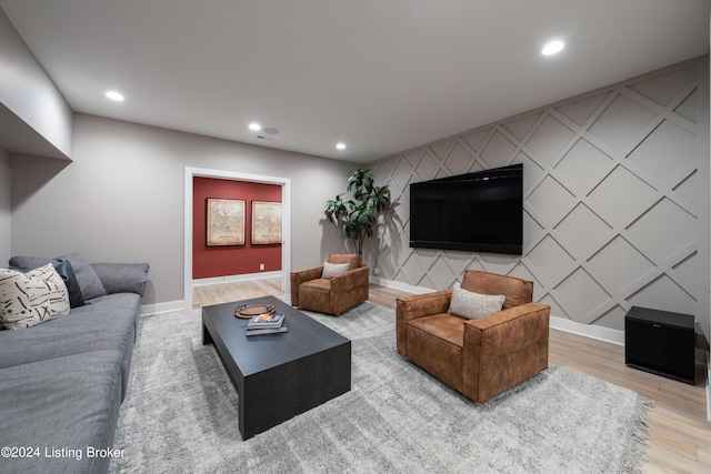 living room featuring hardwood / wood-style floors