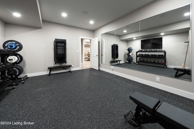 view of exercise room