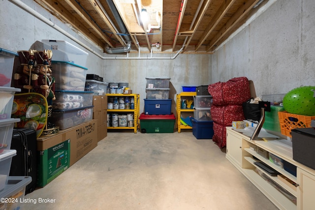 view of storage room