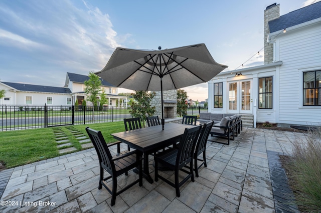 view of patio / terrace featuring outdoor lounge area