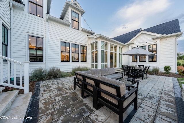 view of patio / terrace with an outdoor hangout area