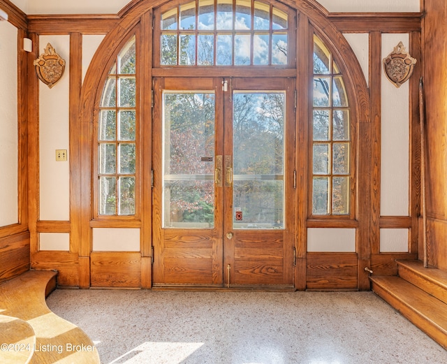 doorway with french doors