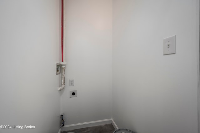 washroom with electric dryer hookup