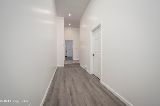 hallway featuring light hardwood / wood-style floors