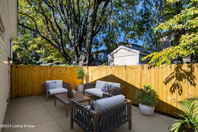 view of patio / terrace with an outdoor hangout area