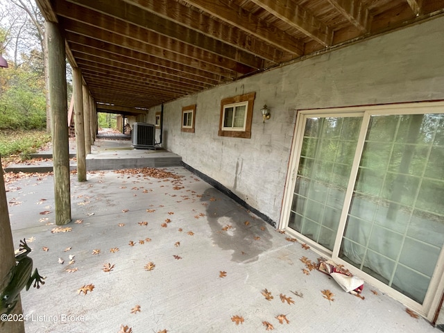 view of patio / terrace with central AC