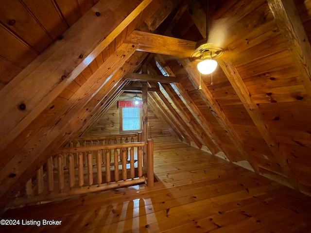 view of attic