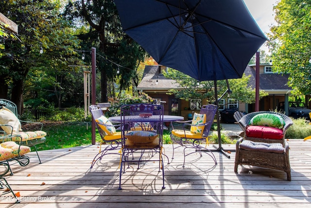 view of wooden terrace