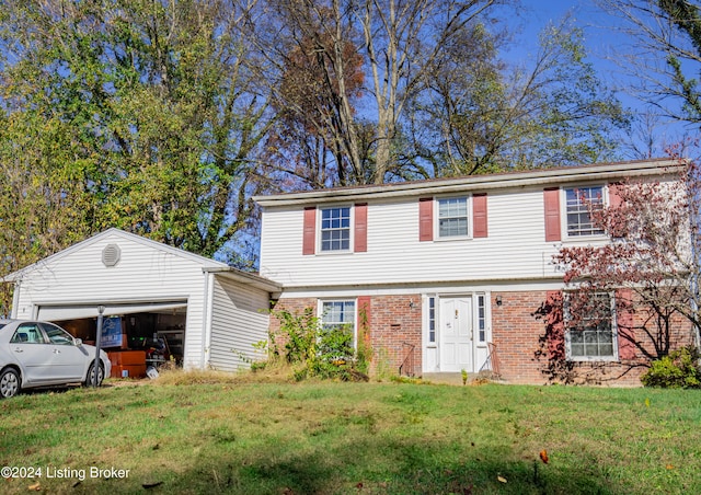 view of front of property with a front yard