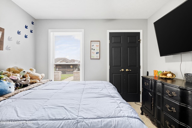 view of carpeted bedroom