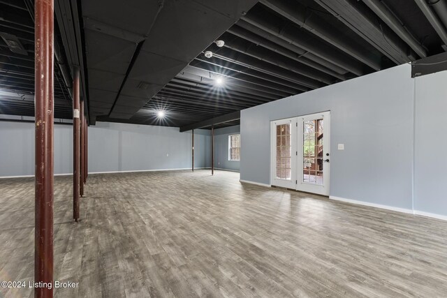 304 Hidden Falls Dr, Mt Washington, KY 40047 - basement with wood finished floors and baseboards