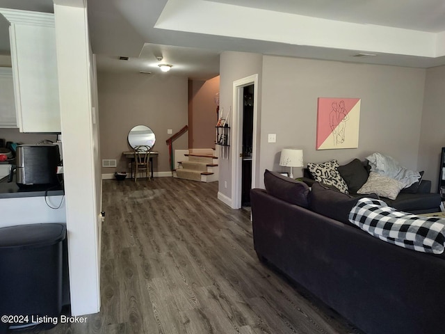 living room featuring hardwood / wood-style flooring