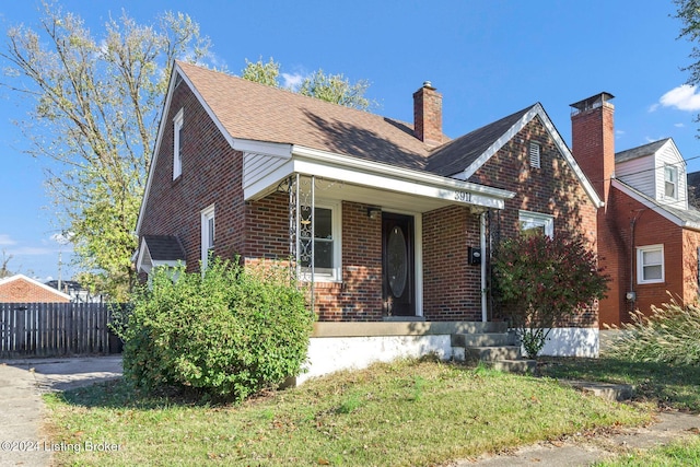 view of front of house with covered porch