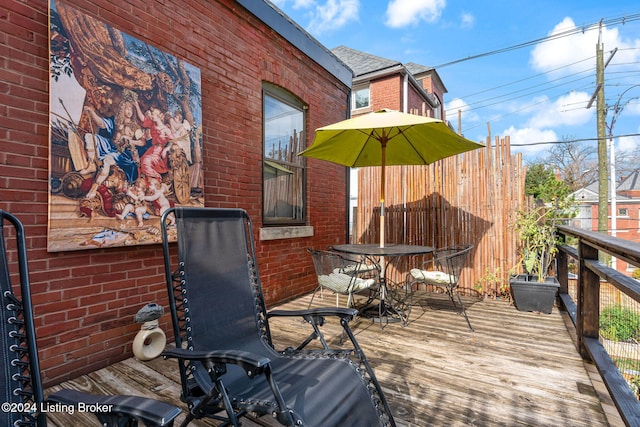 view of wooden deck