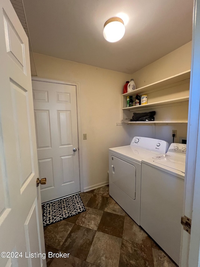 laundry area with separate washer and dryer