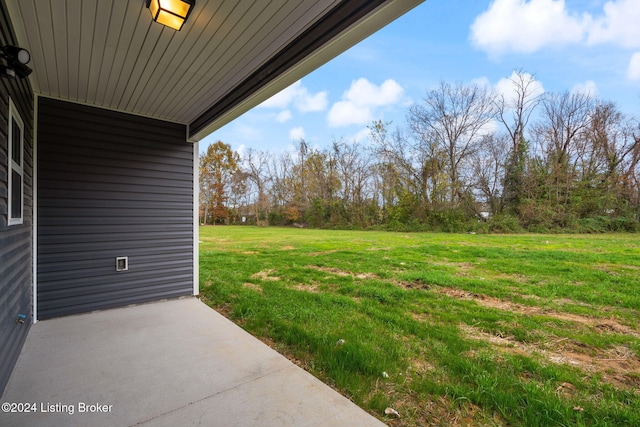 view of yard featuring a patio