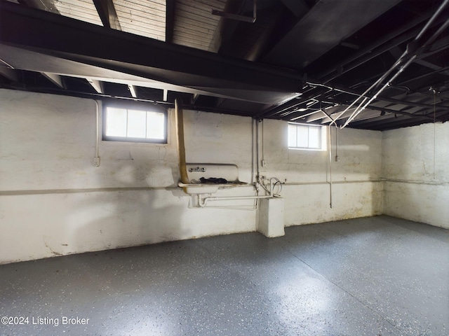 basement featuring a wealth of natural light