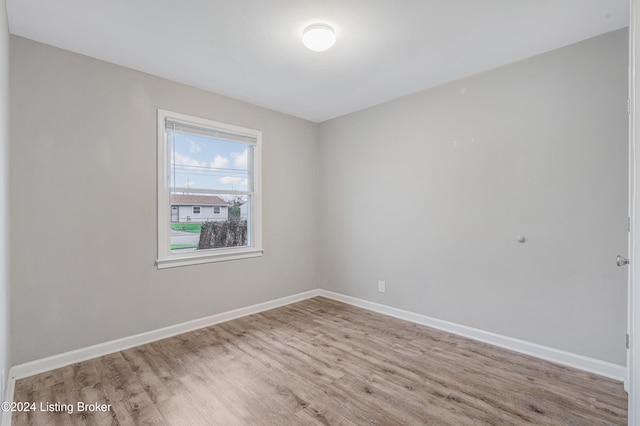 empty room featuring light wood-type flooring