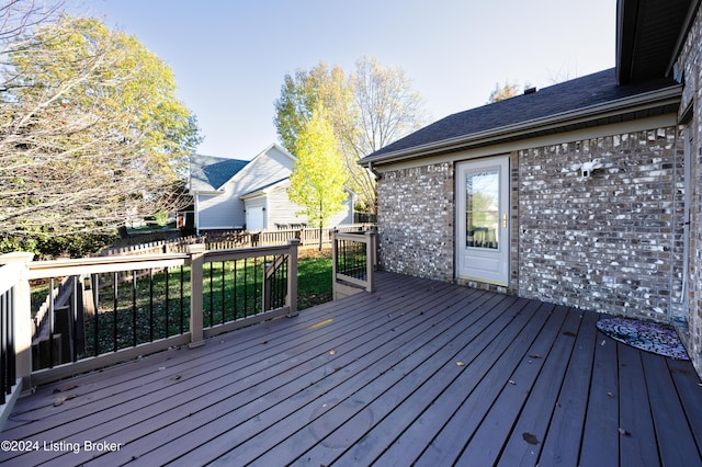 view of wooden deck