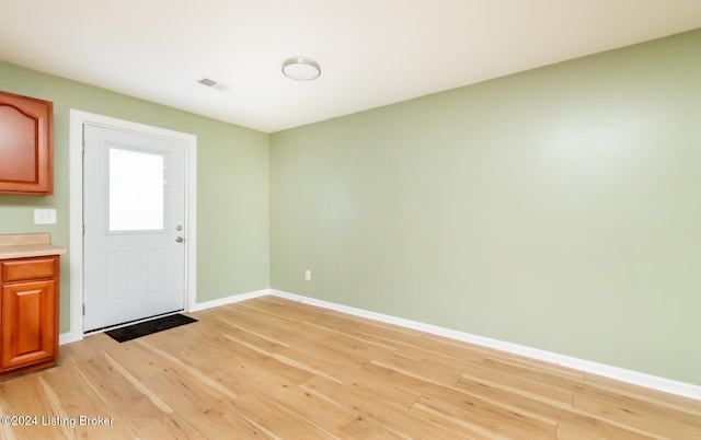 interior space featuring light wood-type flooring