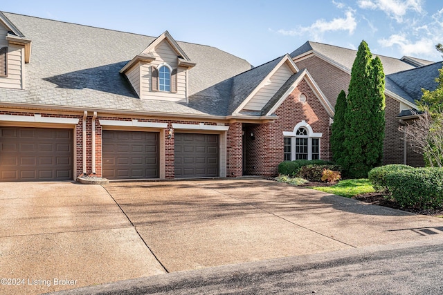 view of front of home featuring a garage