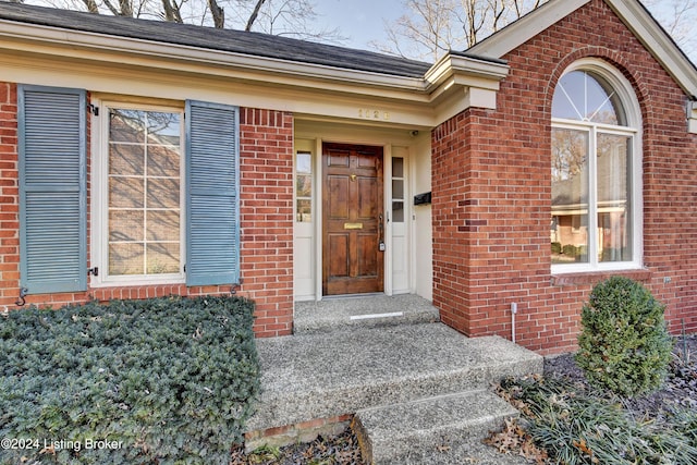 view of doorway to property