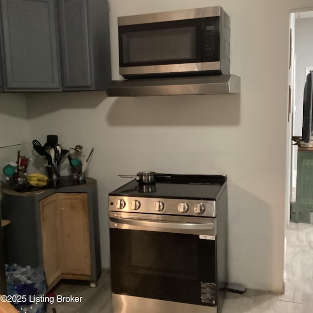 kitchen with stainless steel appliances