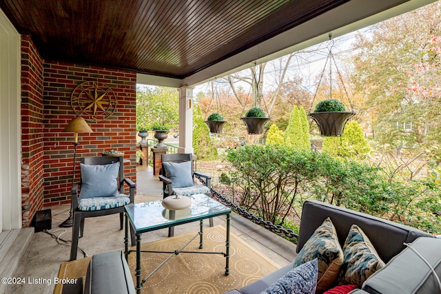 view of patio / terrace with a porch