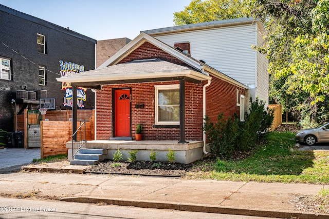 view of front of home with a porch