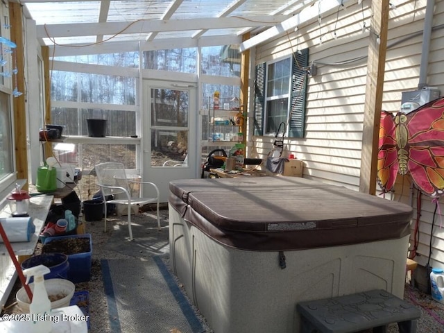 sunroom / solarium featuring a wealth of natural light