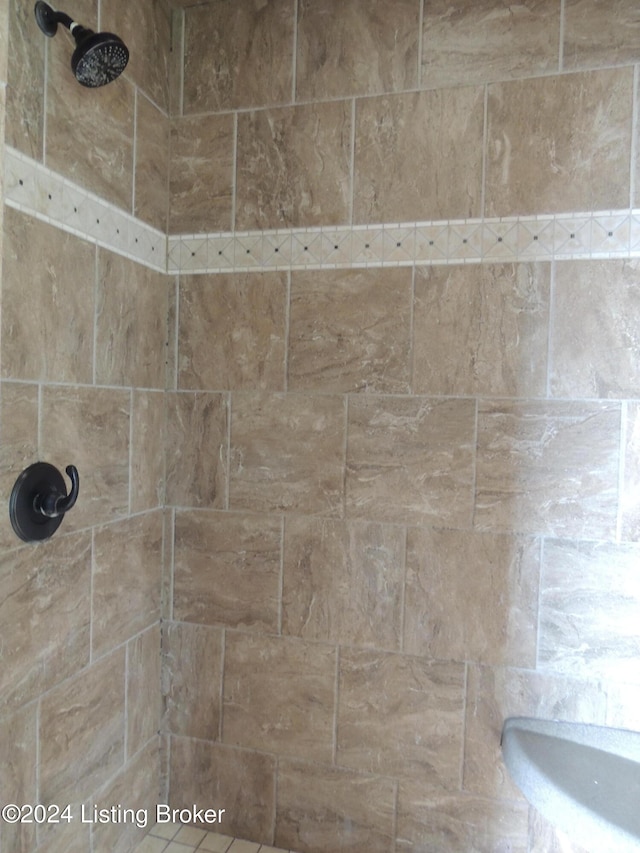 room details with a tile shower