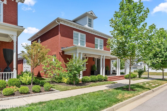 view of front of house featuring covered porch