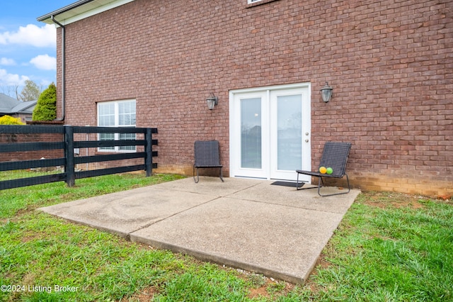 back of house with a patio area