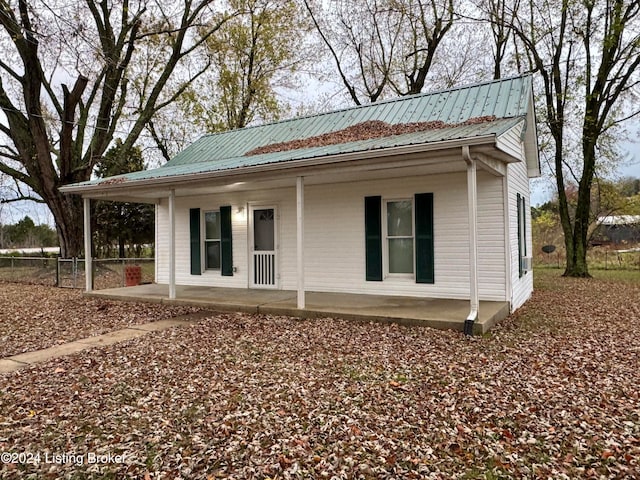 exterior space with covered porch