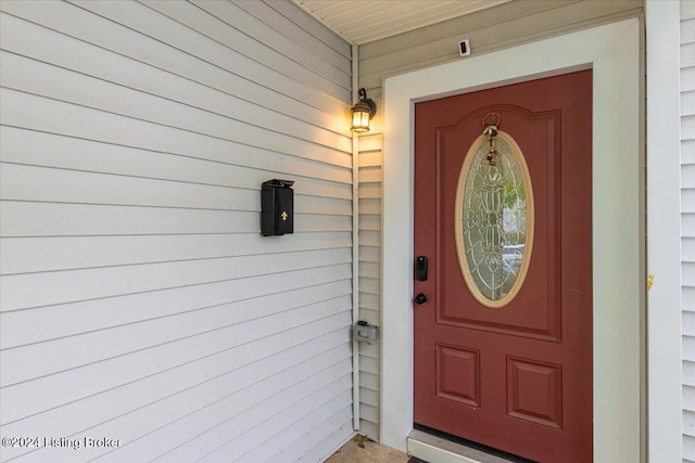 view of doorway to property