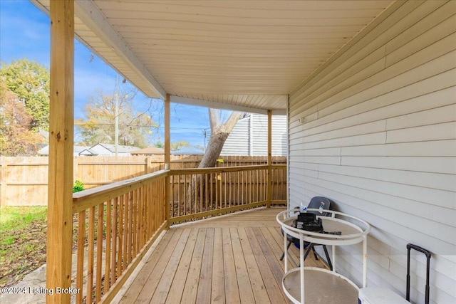 view of wooden terrace