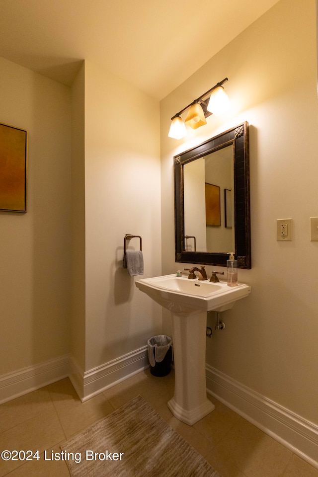 bathroom featuring tile patterned flooring