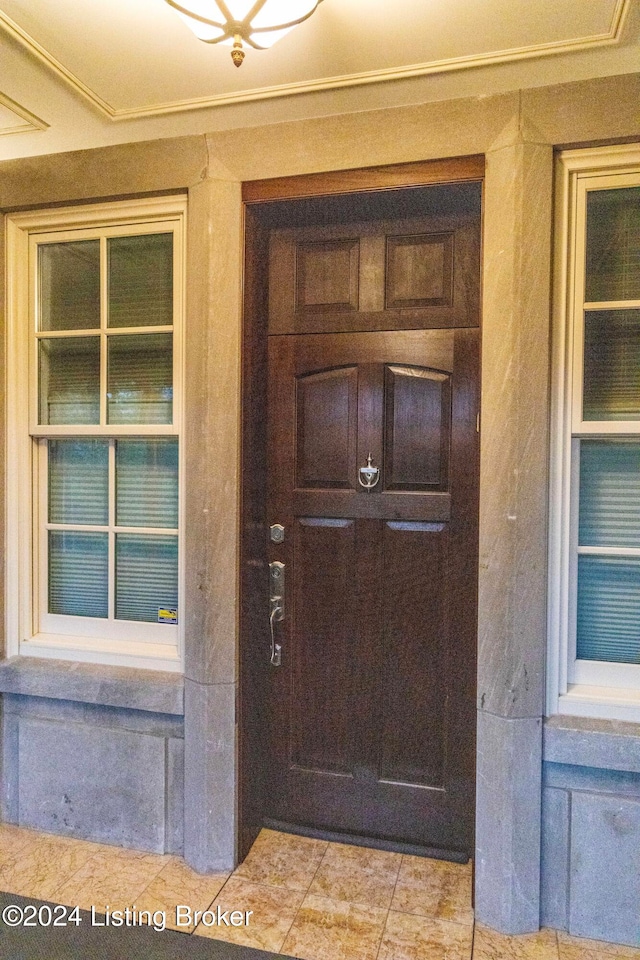 view of doorway to property