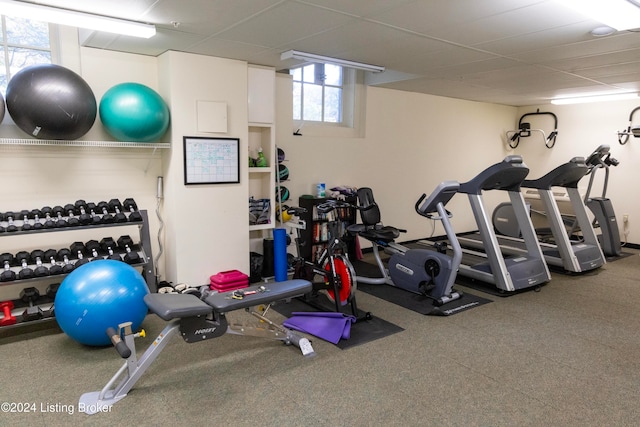 exercise room featuring plenty of natural light