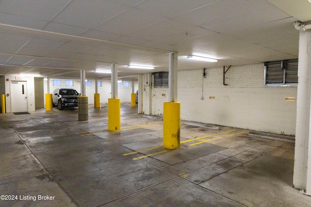 garage featuring a carport