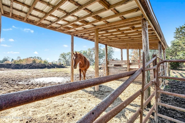 view of horse barn