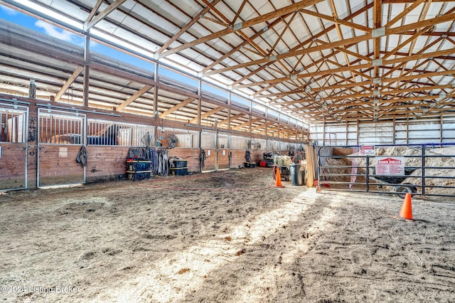 view of horse barn