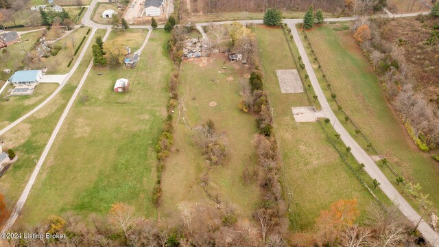 bird's eye view with a rural view